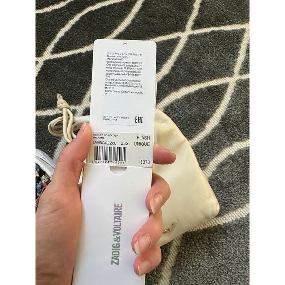 Zadig & Voltaire Rock to go Leather Macrame Crossbody Bag NWT - Picture 7 of 10